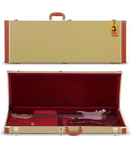 Amazon.com: Ktaxon Electric Guitar Hard Case, Rectangle Wooden